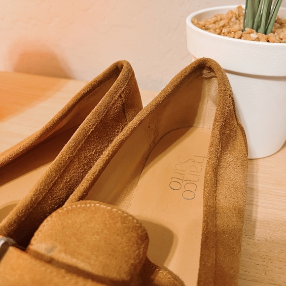 Franco Sarto Tan Suede Womens Loafer Shoes - Picture 7 of 8